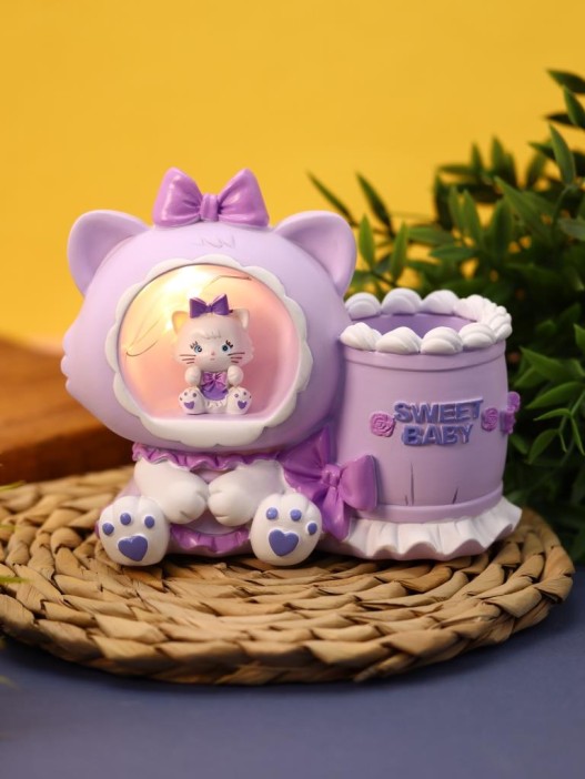 Ночник - подставка для канцелярских принадлежностей «Milly cat», purple 