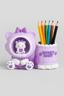 Ночник - подставка для канцелярских принадлежностей «Milly cat», purple