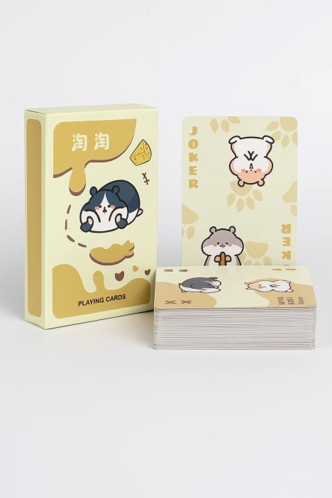 Игральные карты 54 шт. "HAMSTER" 6*9*1,8 см 