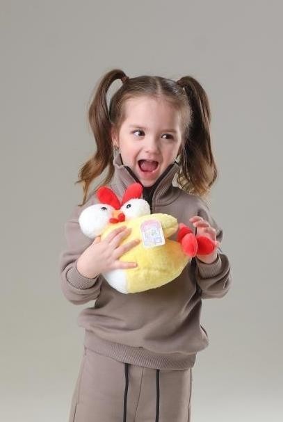 Мягкая игрушка (3+) "Сумасшедший цыпленок", желтая, 22 см