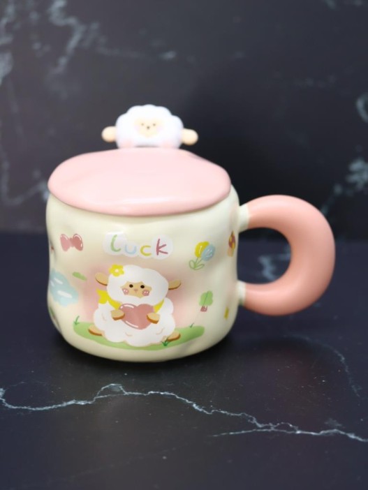 Кружка «Lucky sheep», pink (450 ml) 