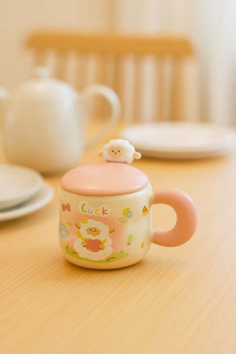 Кружка «Lucky sheep», pink (450 ml) 