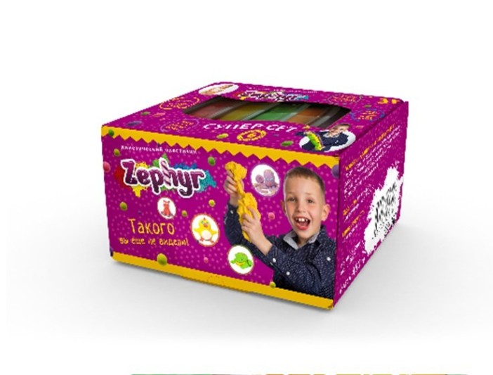 Набор из шести цветов Кинетический пластилин &quot;Zephyr&quot; 