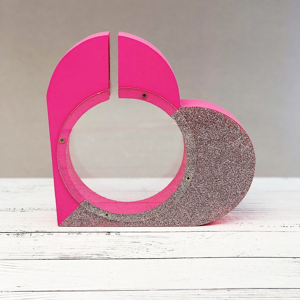 Копилка "Сердце", dark pink