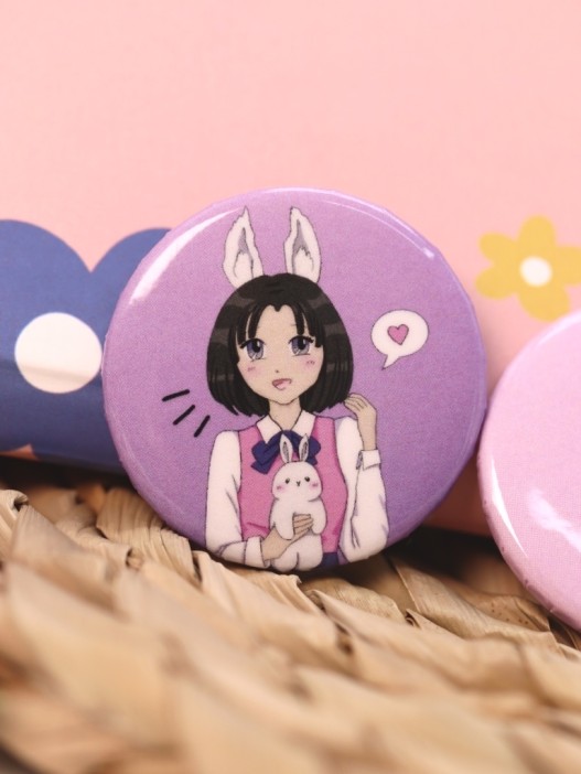 Набор значков 3 шт. iLikeGift Аниме &quot;Love bunny girl&quot; 