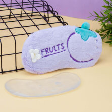Маска для сна гелевая "Fruits", purple