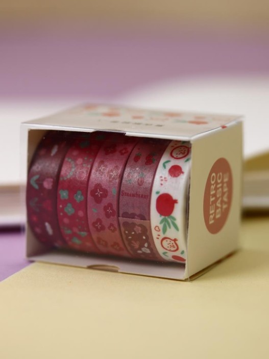 Набор декоративного скотча &quot;Designer prints&quot;, red 