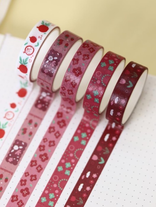 Набор декоративного скотча &quot;Designer prints&quot;, red 