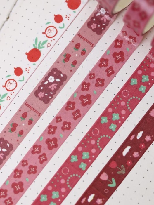 Набор декоративного скотча &quot;Designer prints&quot;, red 