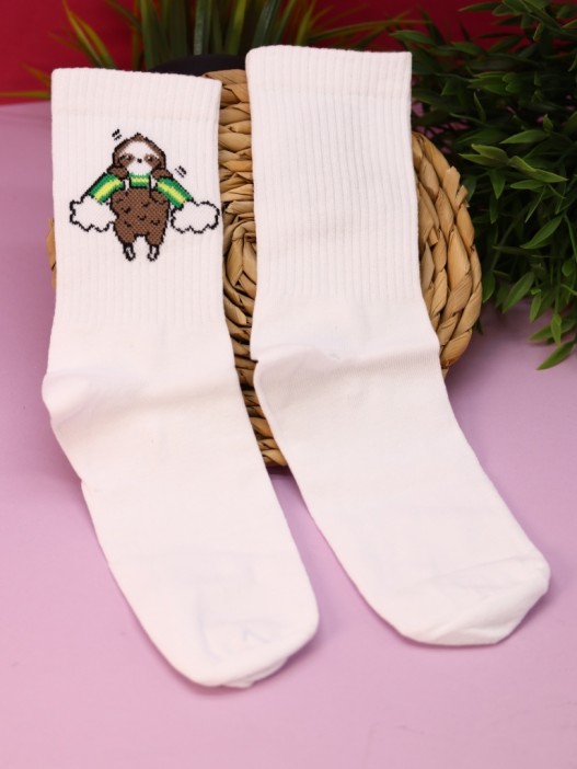 Носки женские Аниме «Sloth», р. 35-40, белый 