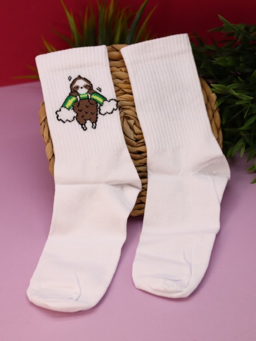 Носки женские Аниме «Sloth», р. 35-40, белый 