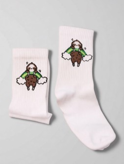 Носки женские Аниме "Ленивец", р. 35-40, белые