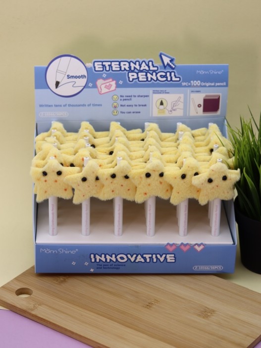 Бесконечный карандаш &quot;Cute Plush Stars&quot;, yellow 