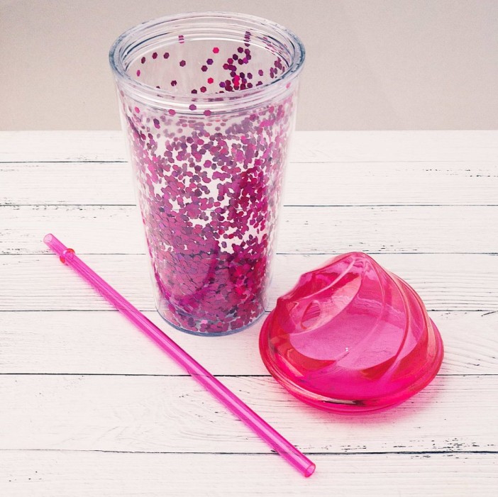 Тамблер "Блёстки", pink 