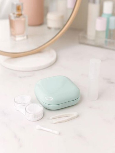 Контейнер для линз "Smooth", green