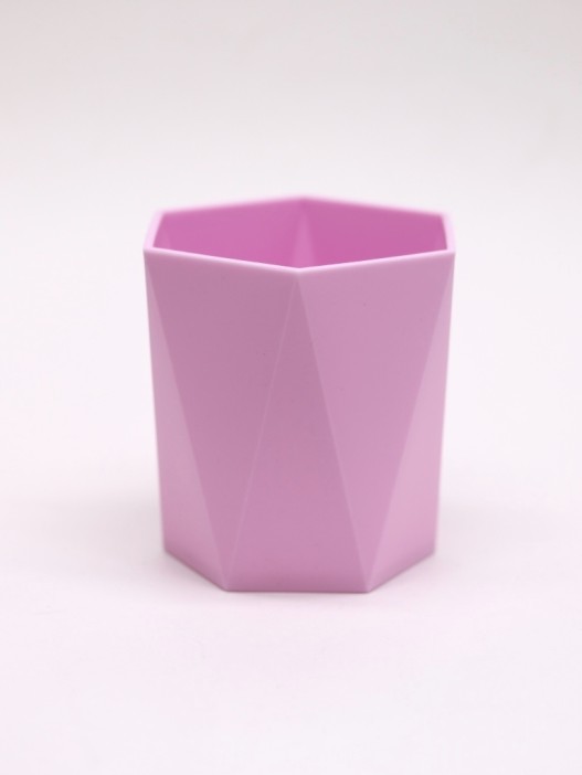 Стакан для зубных принадлежностей / канцелярских принадлежностей  «Triangle», pink 