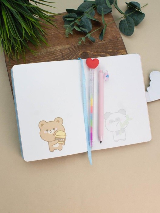 Блокнот (B6) &quot;Hi panda bamboo&quot;, blue (18.5*13) 