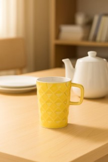 Кружка керамическая &quot;Simple Geometry&quot;, yellow
