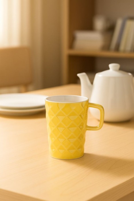 Кружка керамическая &quot;Simple Geometry&quot;, yellow 