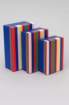 Набор подарочных коробок 3 в 1 "Полоски", 23*16*9,5-21*14*8,5-18*12*7