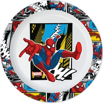 Тарелка пластиковая "Человек-паук Улицы", (22 см, для СВЧ)