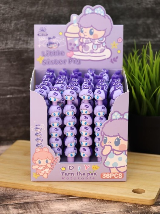 Ручка гелевая &quot;Little sister pig&quot;, purple 