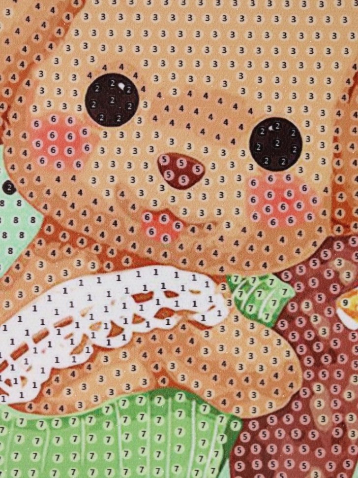 Алмазная мозаика на подрамнике Draw Me! "Милый мишка", (20*20 см)