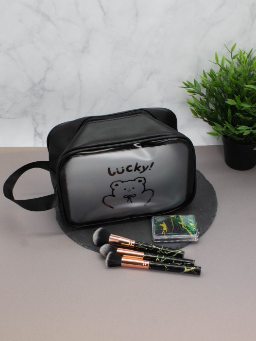 Косметичка &quot;Lucky bear&quot;, black (18х25х11 см) 