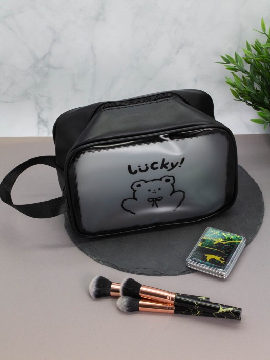 Косметичка &quot;Lucky bear&quot;, black (18х25х11 см) 