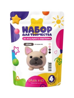 Набор для творчества из воздушного пластилина Draw Me!, 4 цвета "Пёсик"