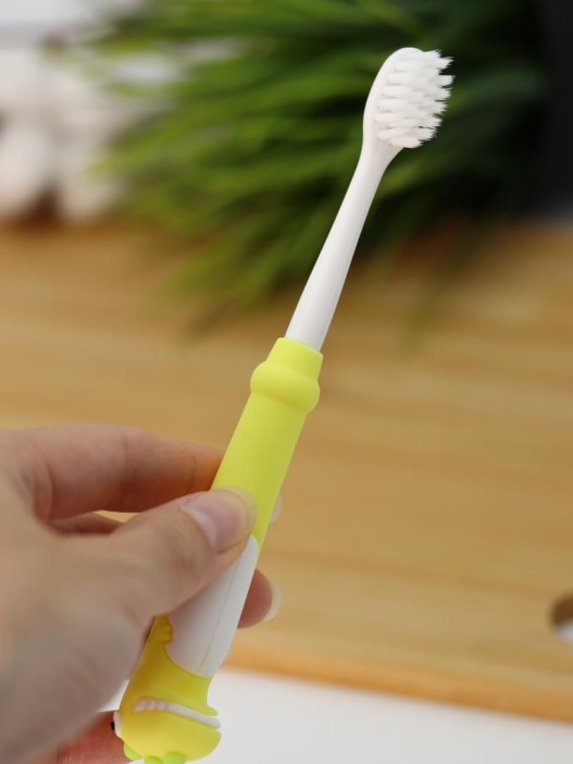 Зубная щётка для взрослых iLikeGift &quot;Tiny Rawr&quot;, yellow (10 см) 