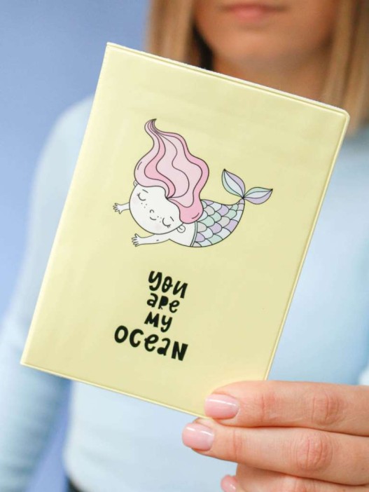 ОБЛОЖКА ДЛЯ ПАСПОРТА «You are my ocean», плотность 560 мкм 