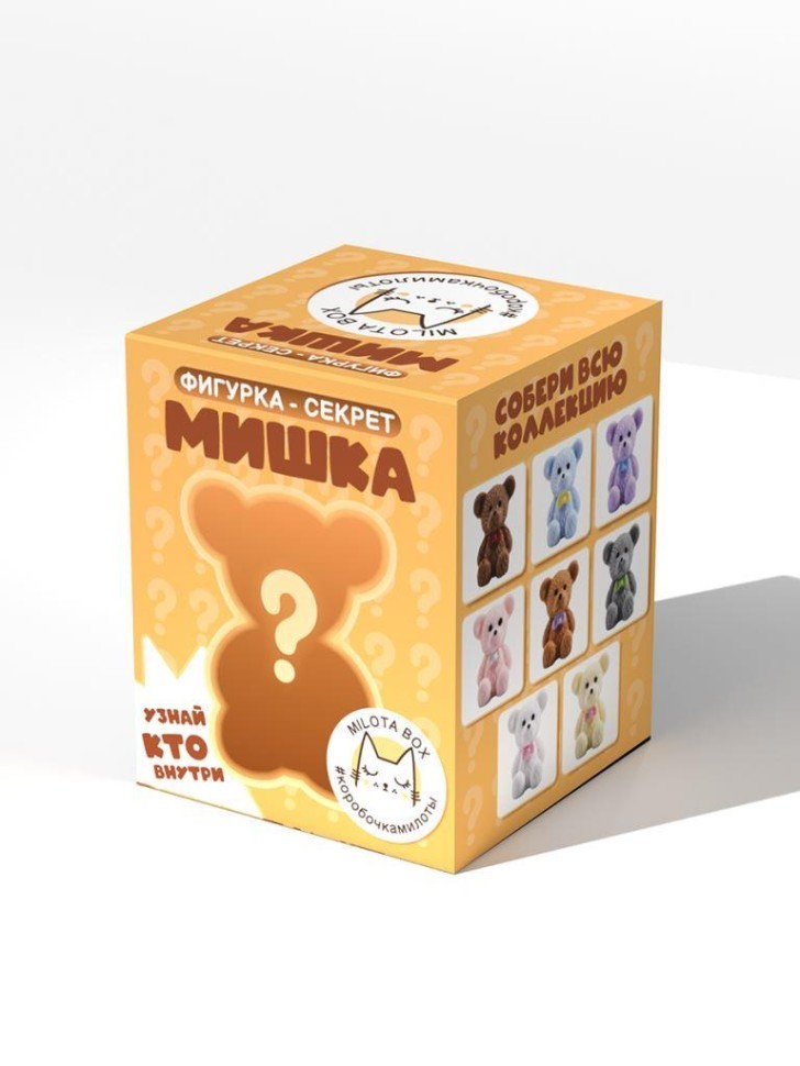 Фигурка-секрет MilotaBox "Добрый мишка", (1,9 см)