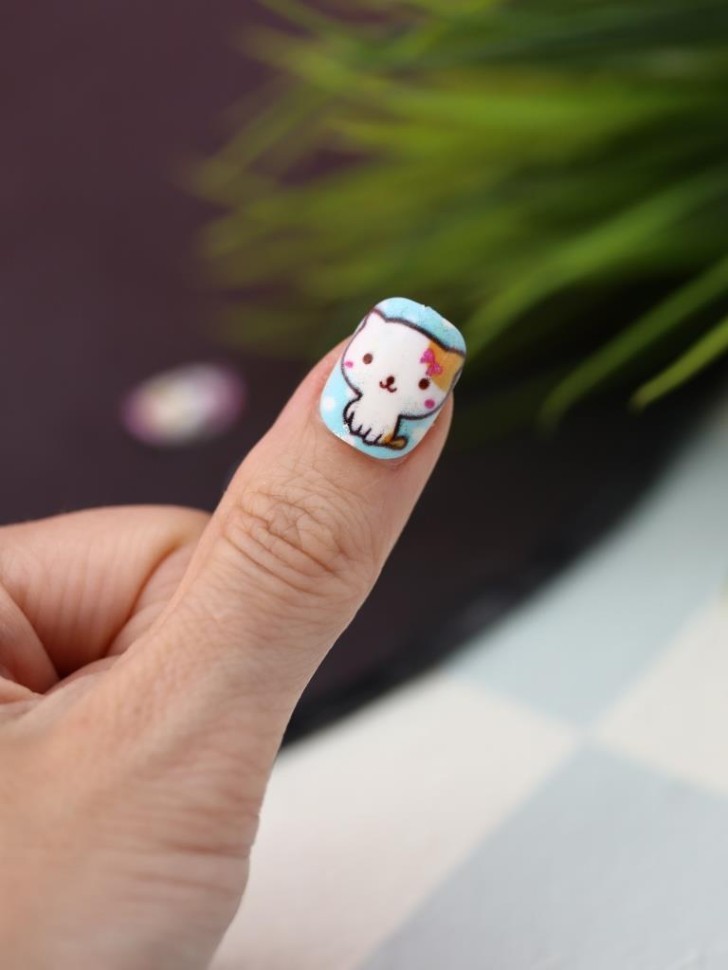 Накладные ногти GIRLY "Звезды", 12 шт., с клеевыми пластинами