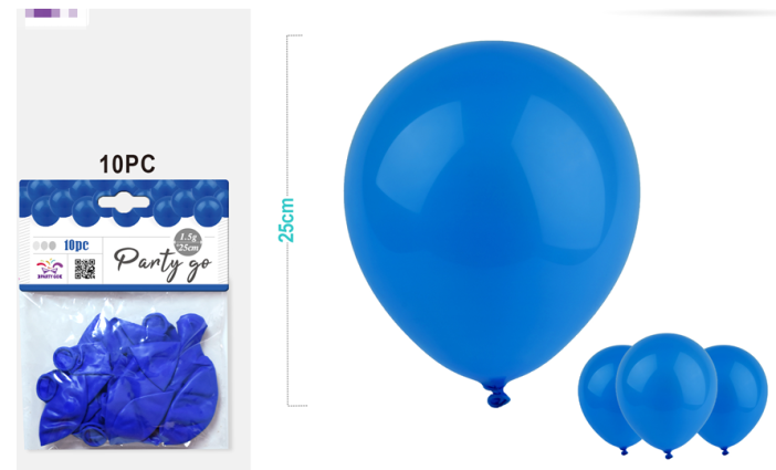 Набор воздушных шаров 10 шт. &quot;Timeless&quot;, dark blue (25 см) 