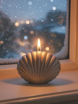 Свеча декоративная "Ракушка" (4,5х9х6,5см)