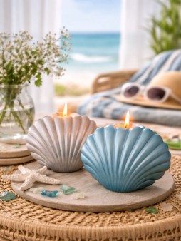 Свеча декоративная "Ракушка" (4,5х9х6,5см)