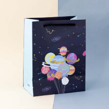 Подарочный пакет (S) "Sweet space" Many planets
