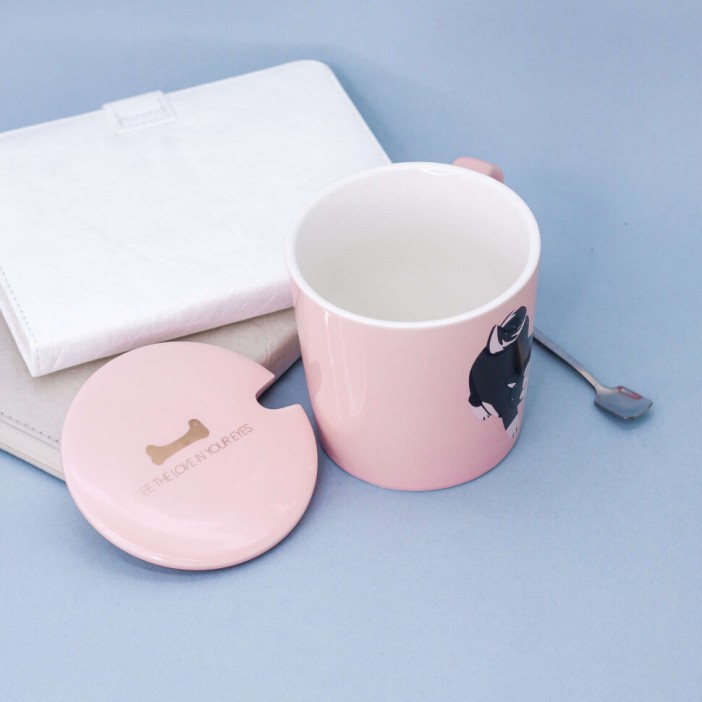 Кружка "Edge Dog black", pink (450ml) 