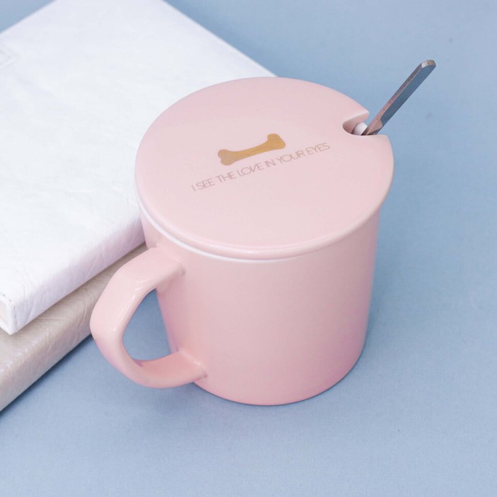 Кружка "Edge Dog black", pink (450ml) 