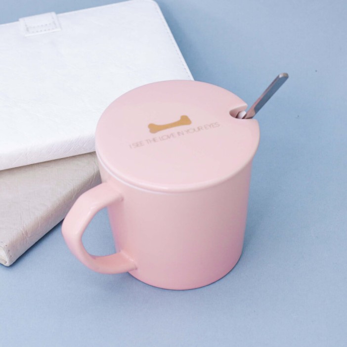 Кружка "Edge Dog black", pink (450ml) 