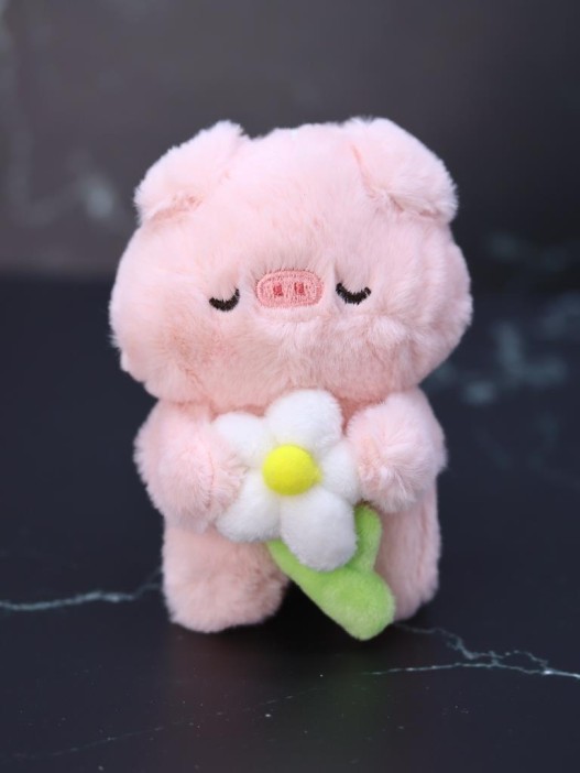 Плюшевый брелок "Pig flower dream", pink (12 см) 