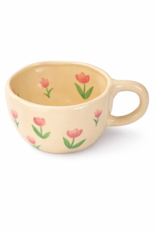 Кружка керамическая «Милая красавица», розовая (300 мл)