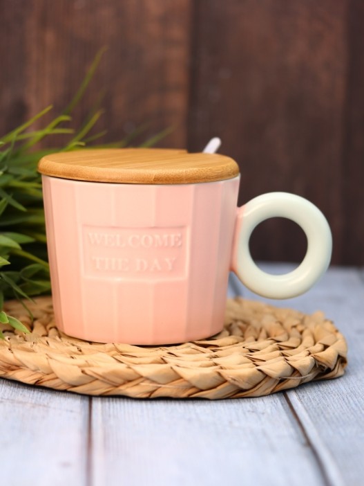 Кружка «Welcome the day», pink (320 ml) 