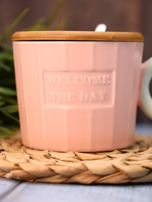 Кружка «Welcome the day», pink (320 ml) 