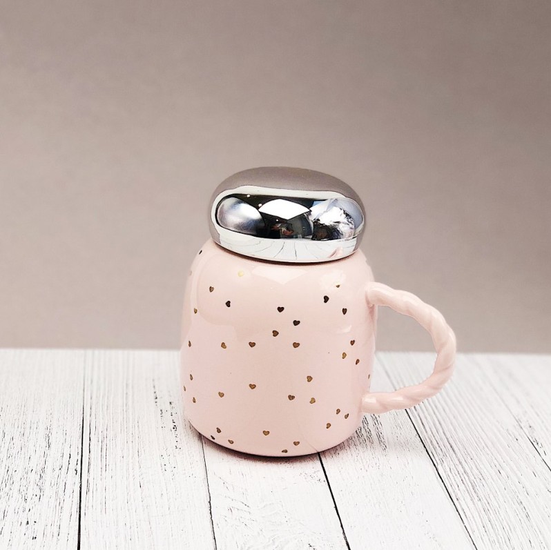 Кружка &quot;Pink hearts&quot; (380ml) 