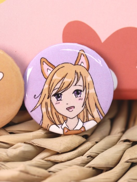 Набор значков 3 шт. iLikeGift Аниме &quot;Love corgi girl&quot; 