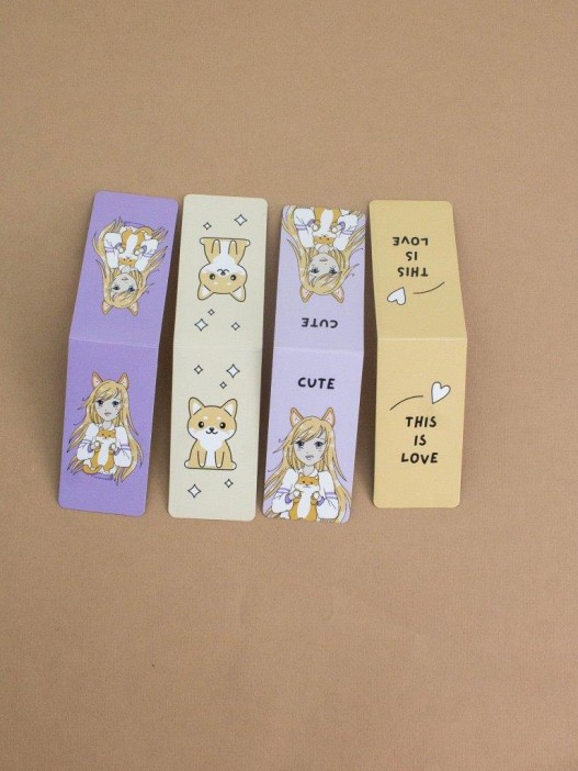 Набор магнитных закладок "Anime girl shiba inu", 4 шт., 35х70 мм 