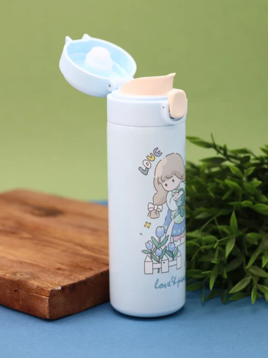 Термос «Love and peace, love», blue (450 мл) 