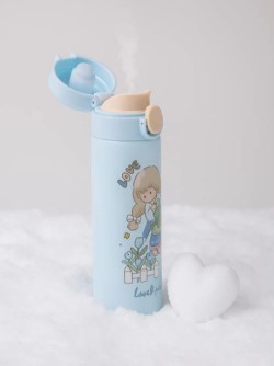 Термос «Love and peace, love», blue (450 мл)